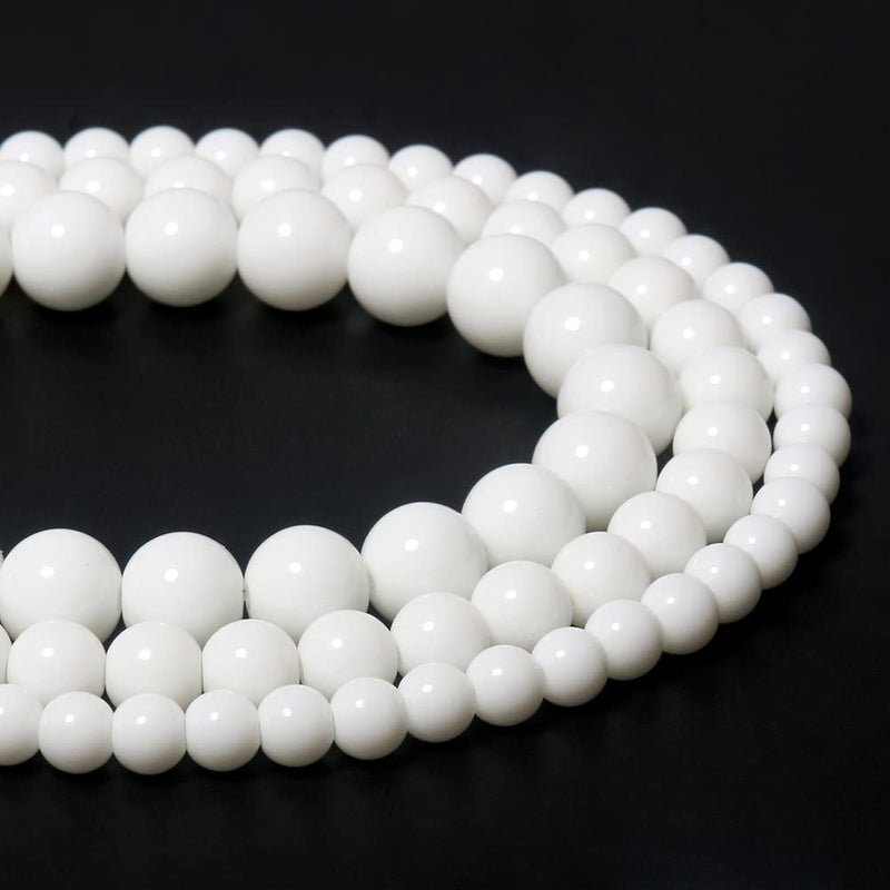 Yochus 6mm Natural Stone Beads for Jewelry DIY Making Bulk Natural Tridacna Stone Round Loose Beads Bracelet Making - Image 1